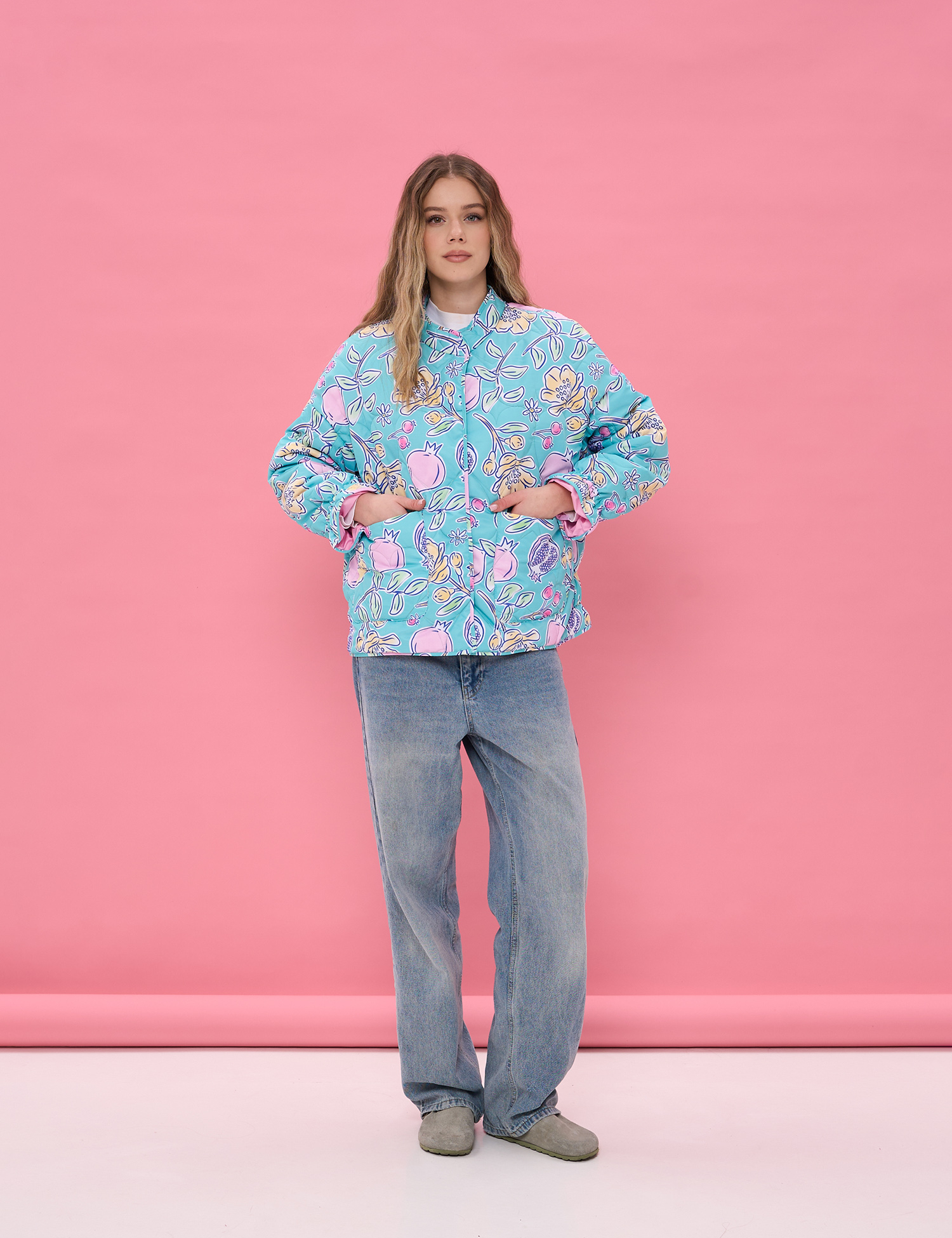 Картинка Куртка у насиченому бірюзово‑блакитному кольорі