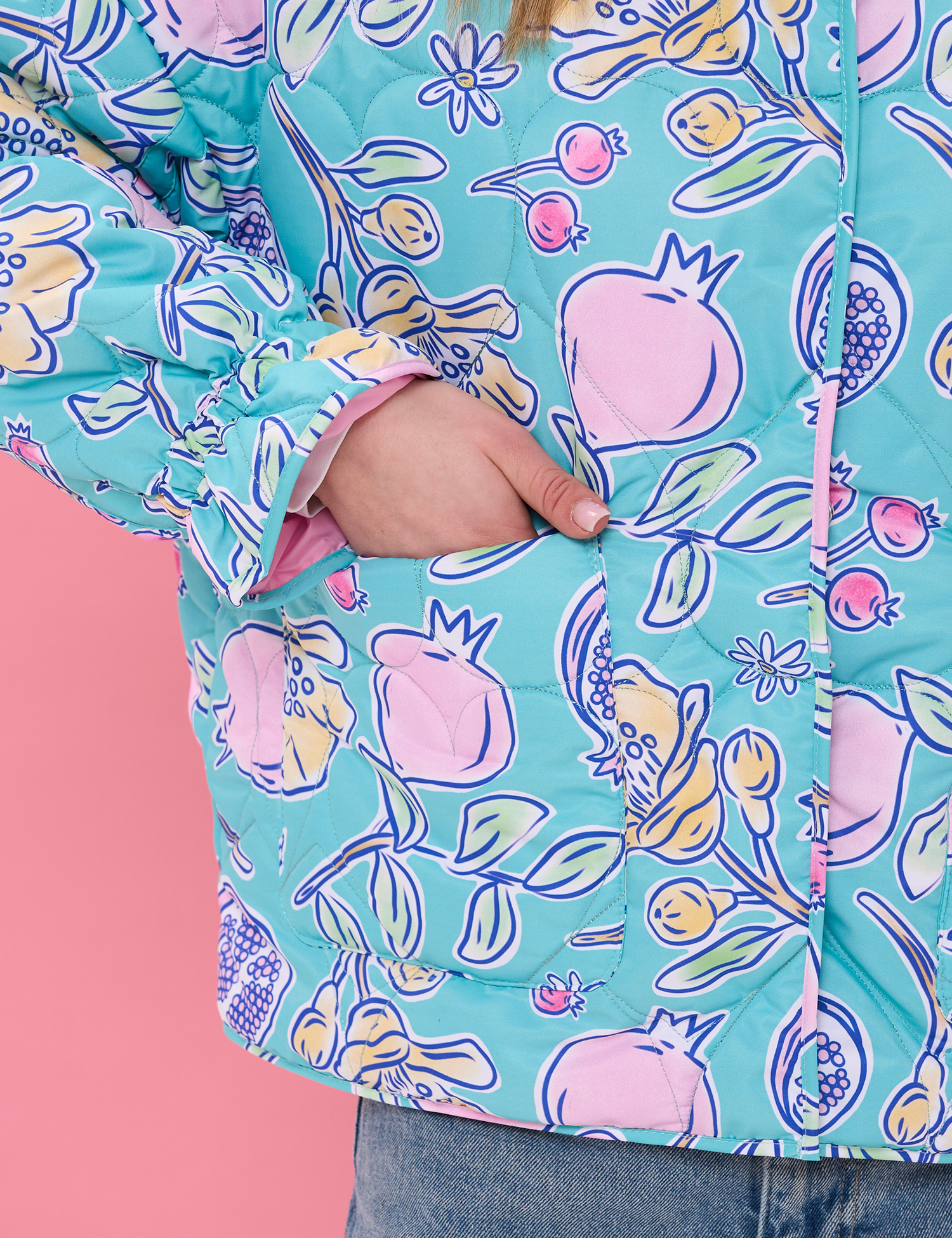 Картинка Куртка у насиченому бірюзово‑блакитному кольорі