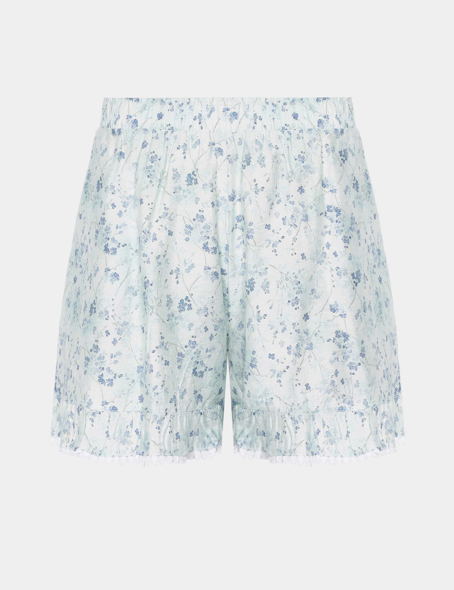 Картинка Принтовані шорти з мереживом 