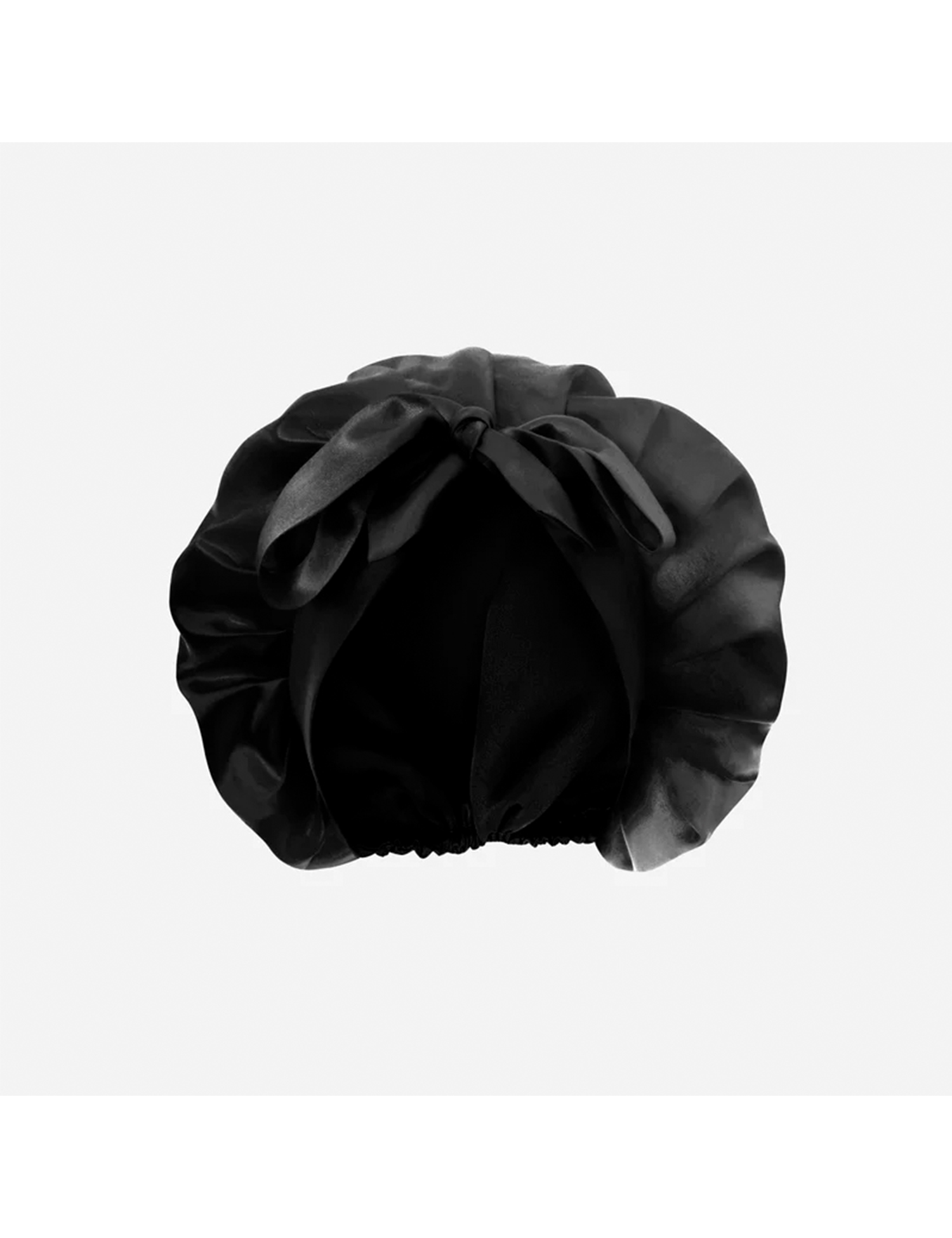 Картинка Шовкова нічна шапочка чорна