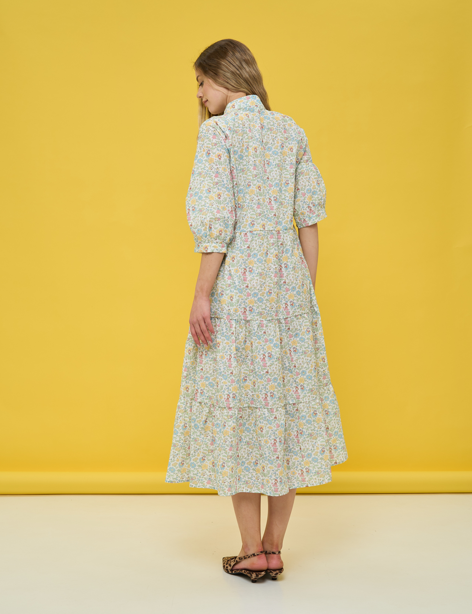 Картинка Максі‑сукня з ніжним дрібним принтом у пастельній гамі