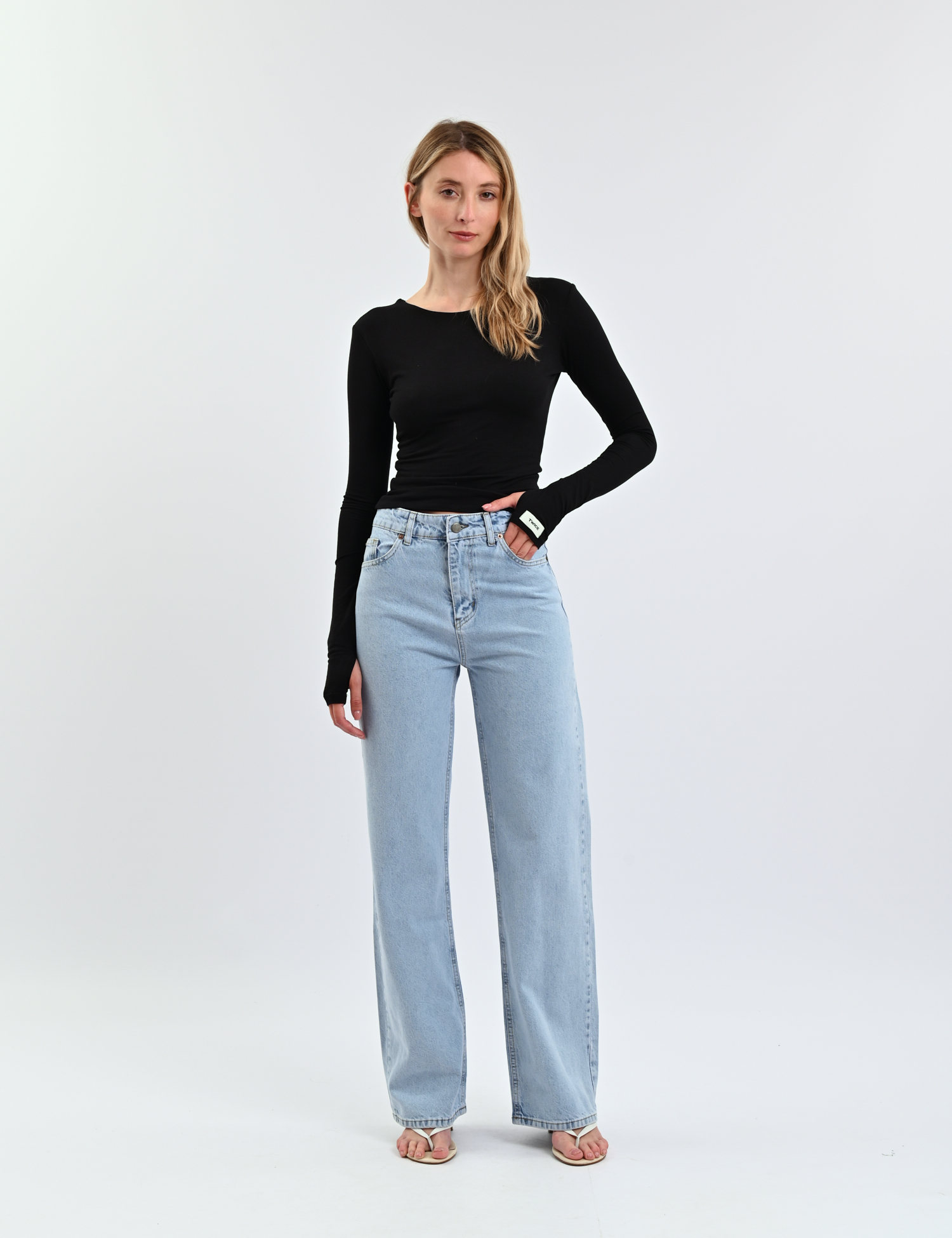 Картинка Джинси WIDE LEG блакитні