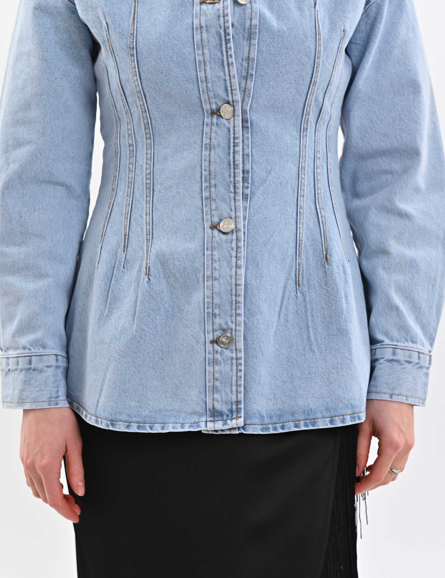 Картинка Сорочка джинсова приталена блакитна