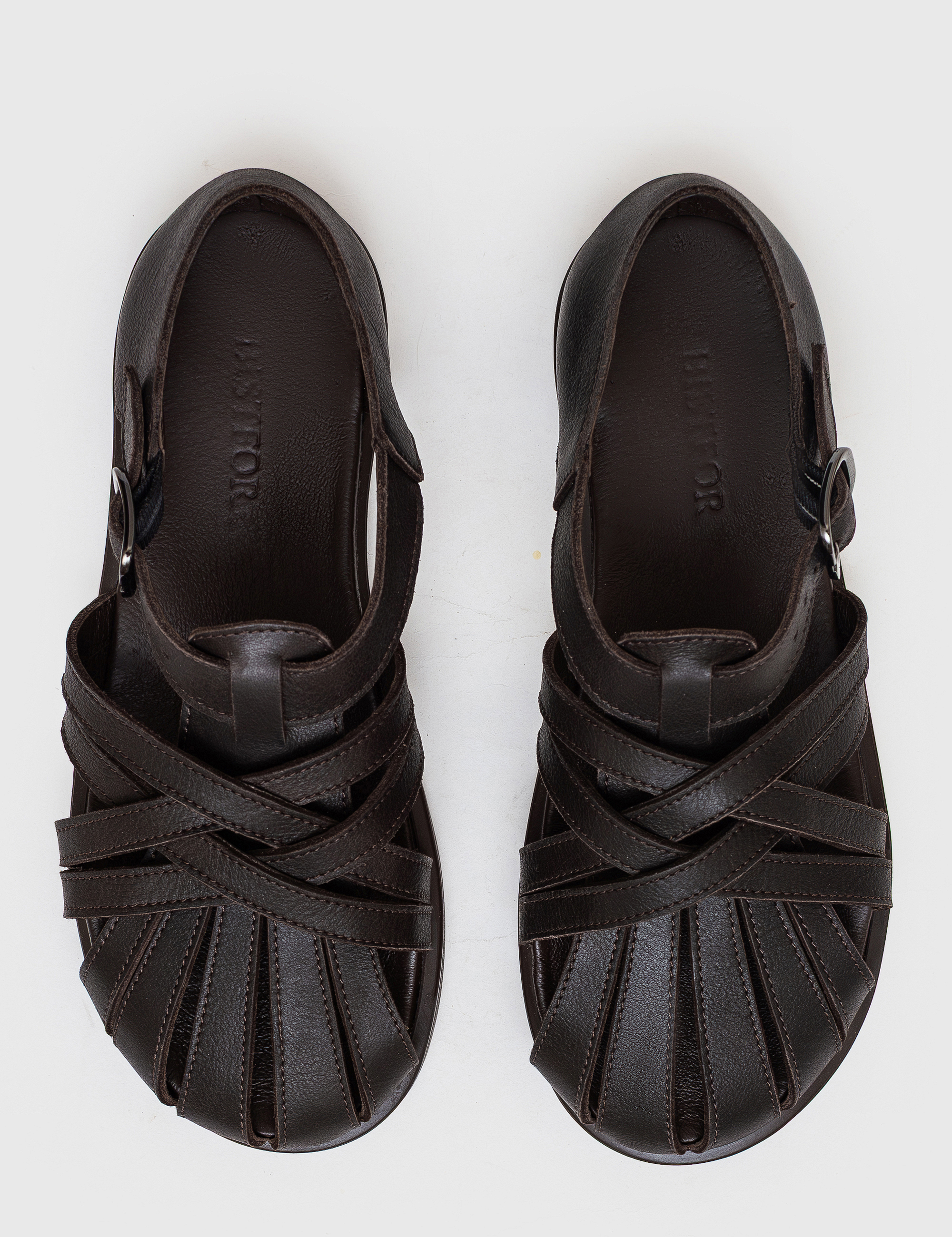 Картинка Босоніжки темно-коричневі