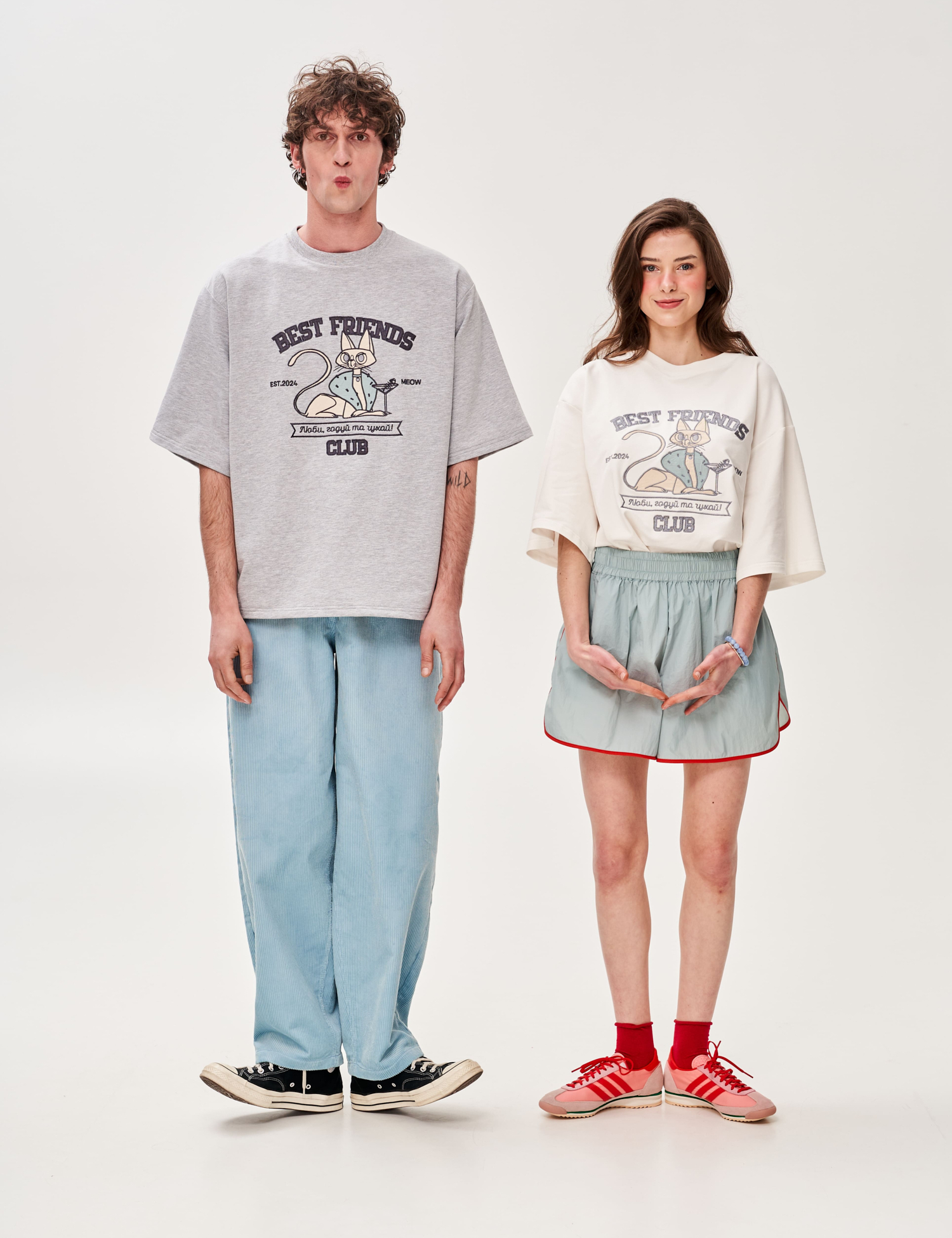 Картинка Футболка з аплікацією "Best Friend's Club" кіт тусовщик