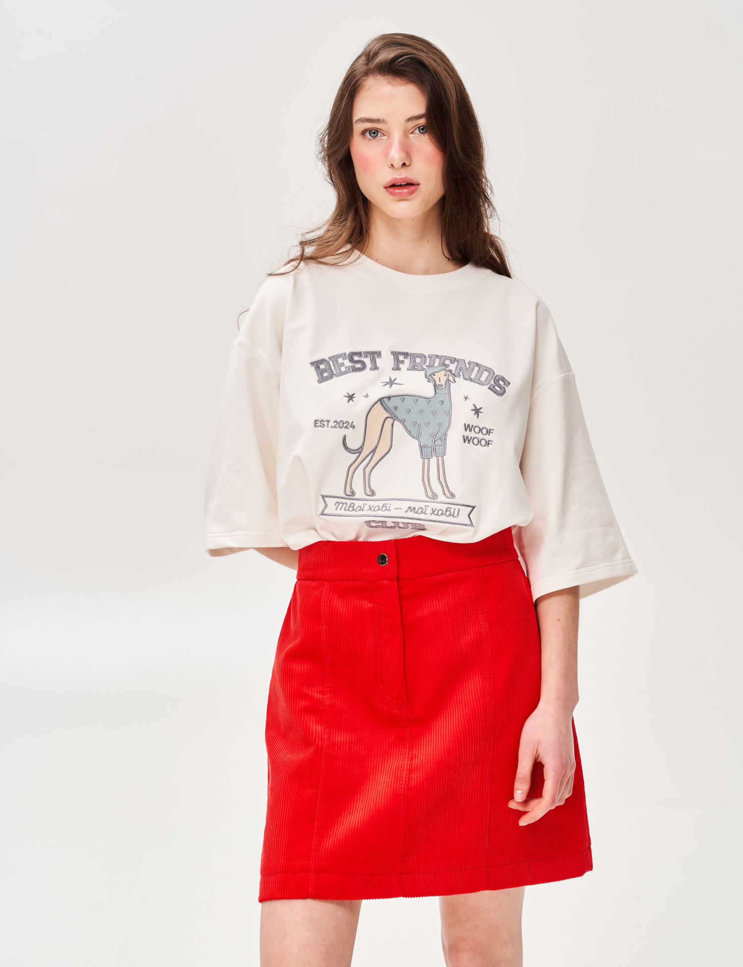 Картинка Футболка з аплікацією "Best Friend's Club" пес модник