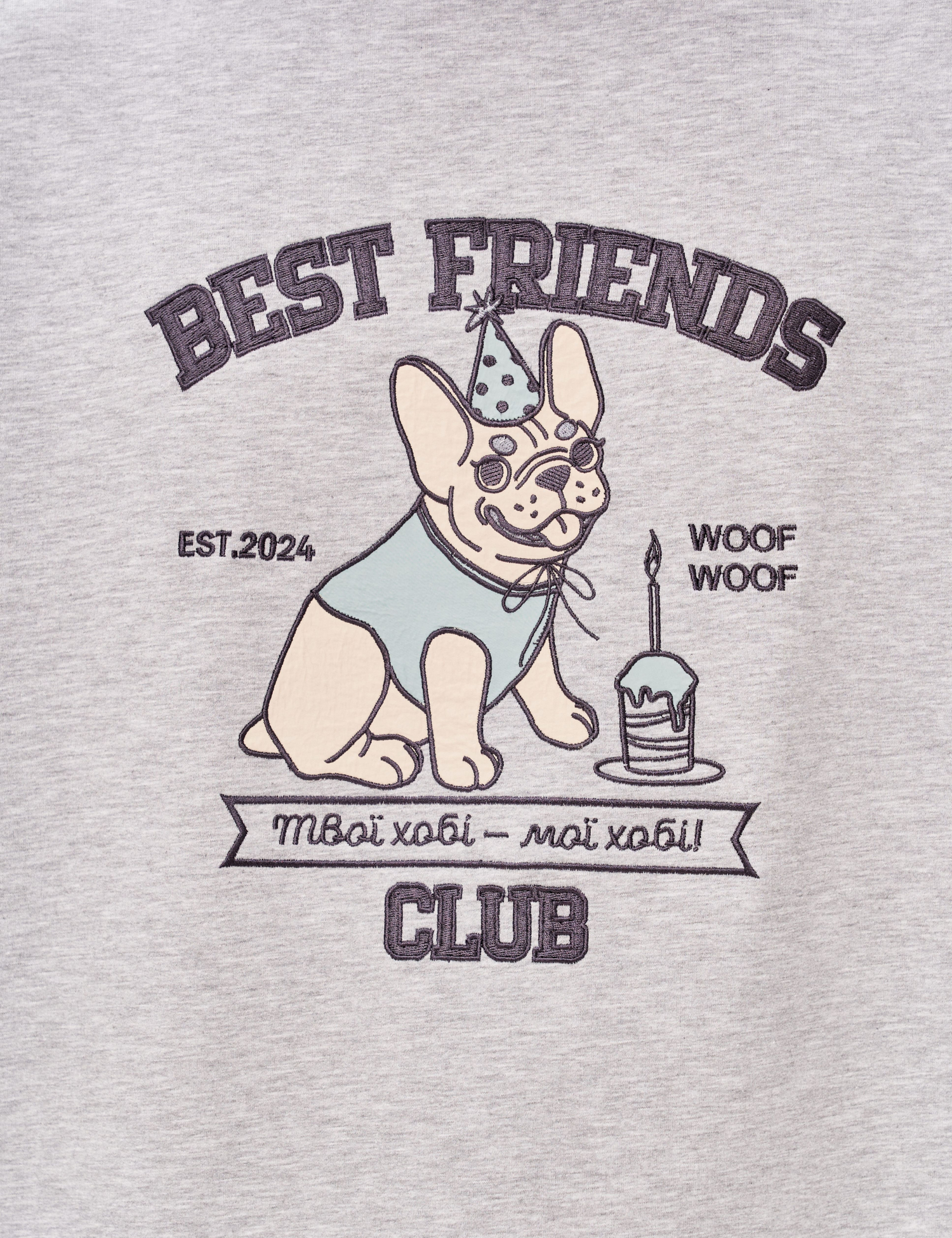 Картинка Футболка з аплікацією "Best Friend's Club"