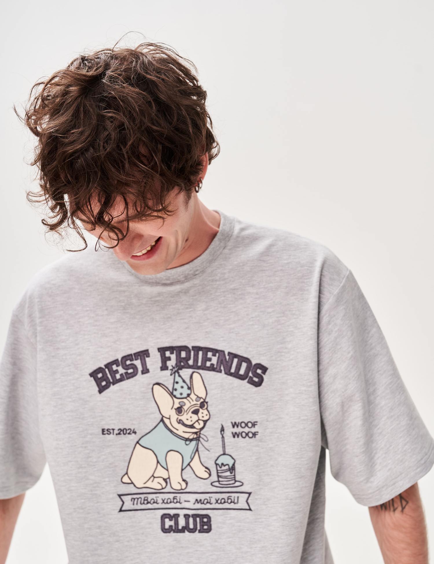 Картинка Футболка з аплікацією "Best Friend's Club"