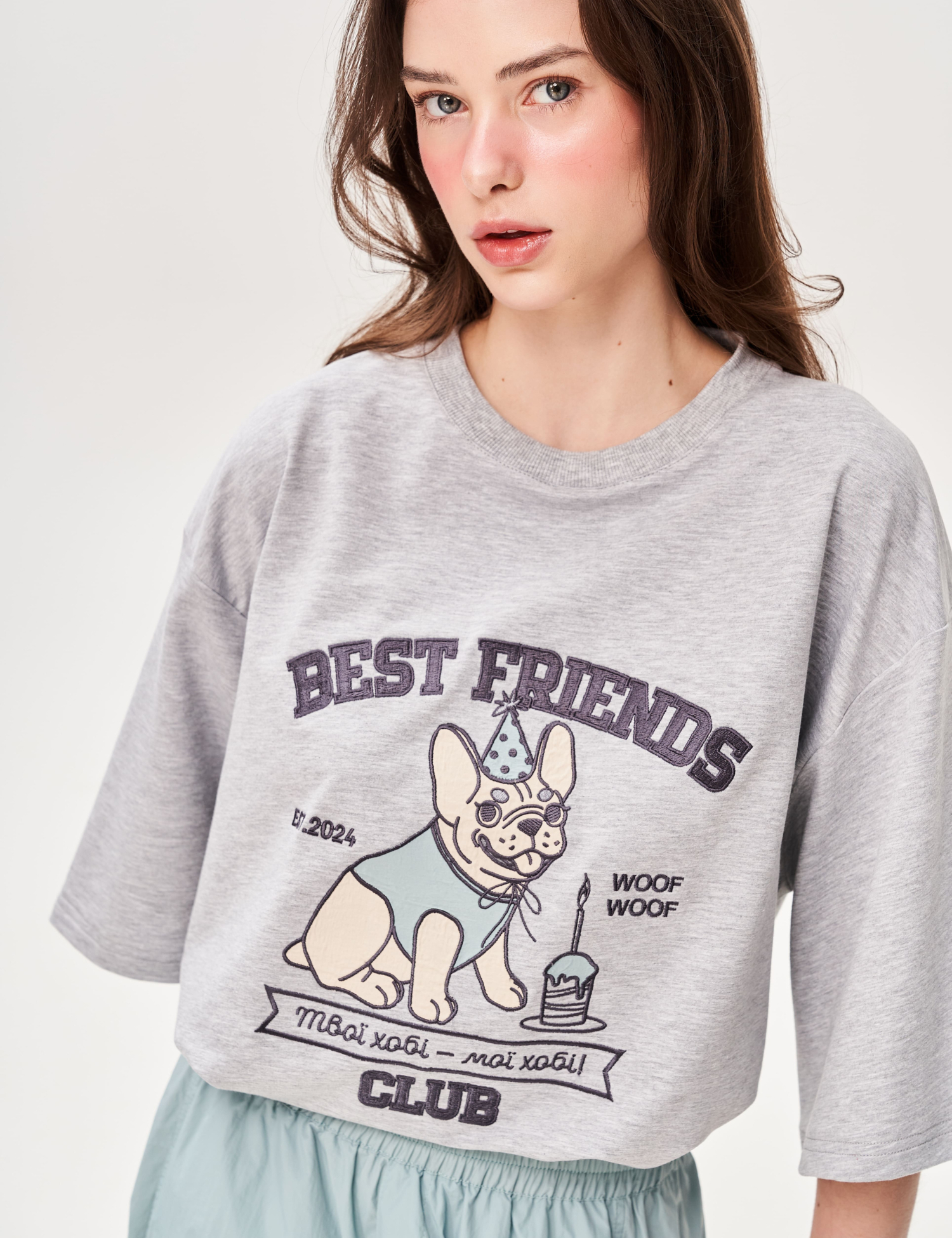 Картинка Футболка з аплікацією "Best Friend's Club" пес cвято