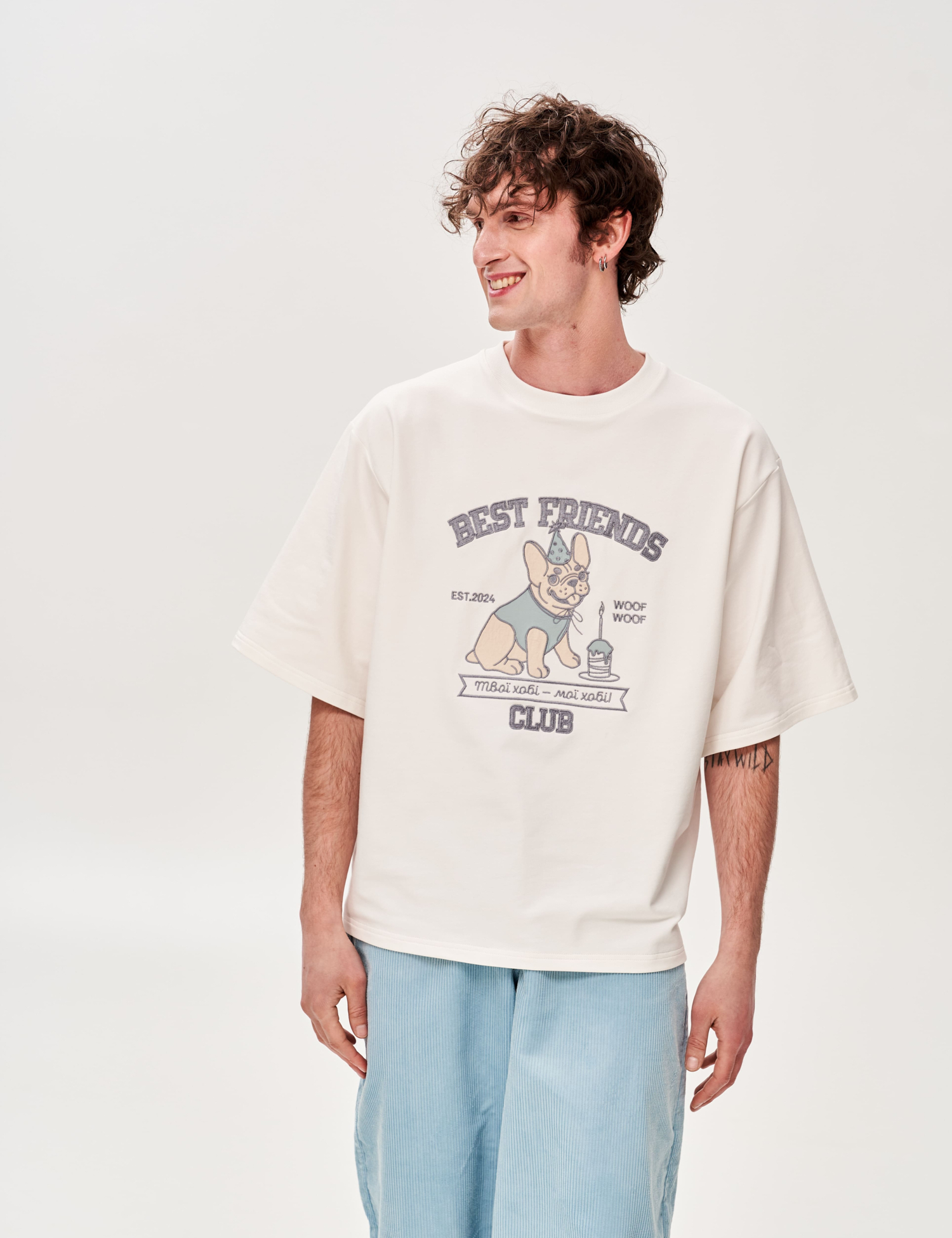 Картинка Футболка з аплікацією "Best Friend's Club"