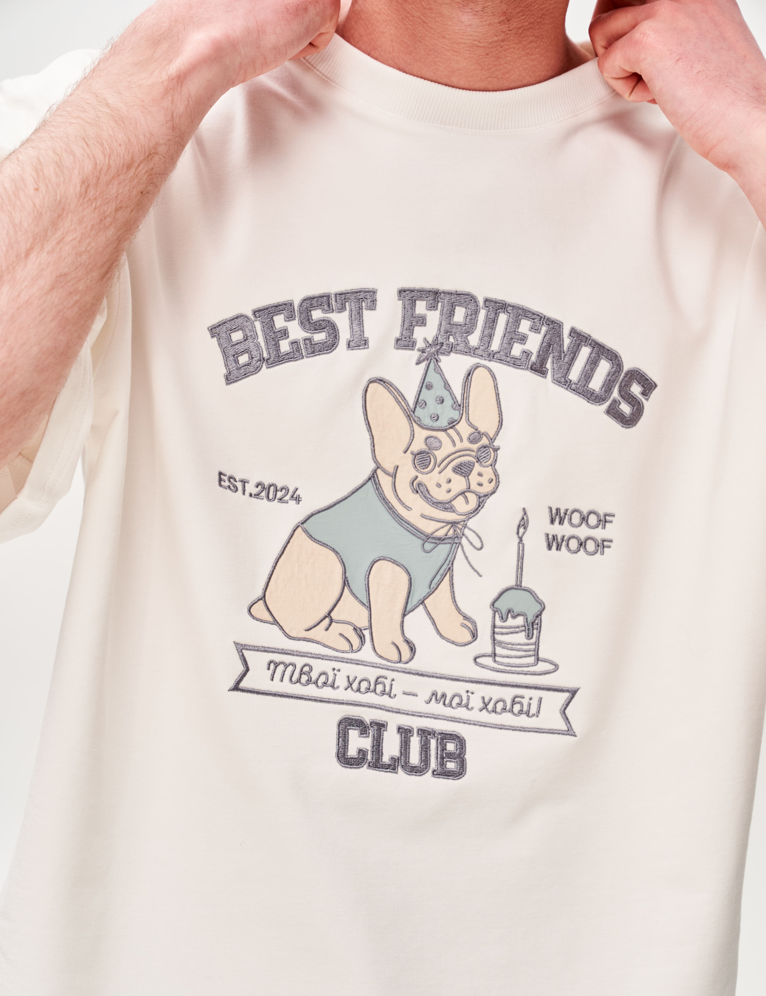 Картинка Футболка з аплікацією "Best Friend's Club"