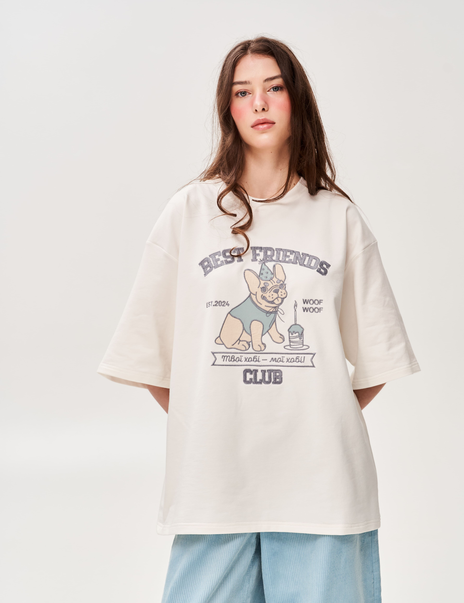 Картинка Футболка з аплікацією "Best Friend's Club" пес cвято