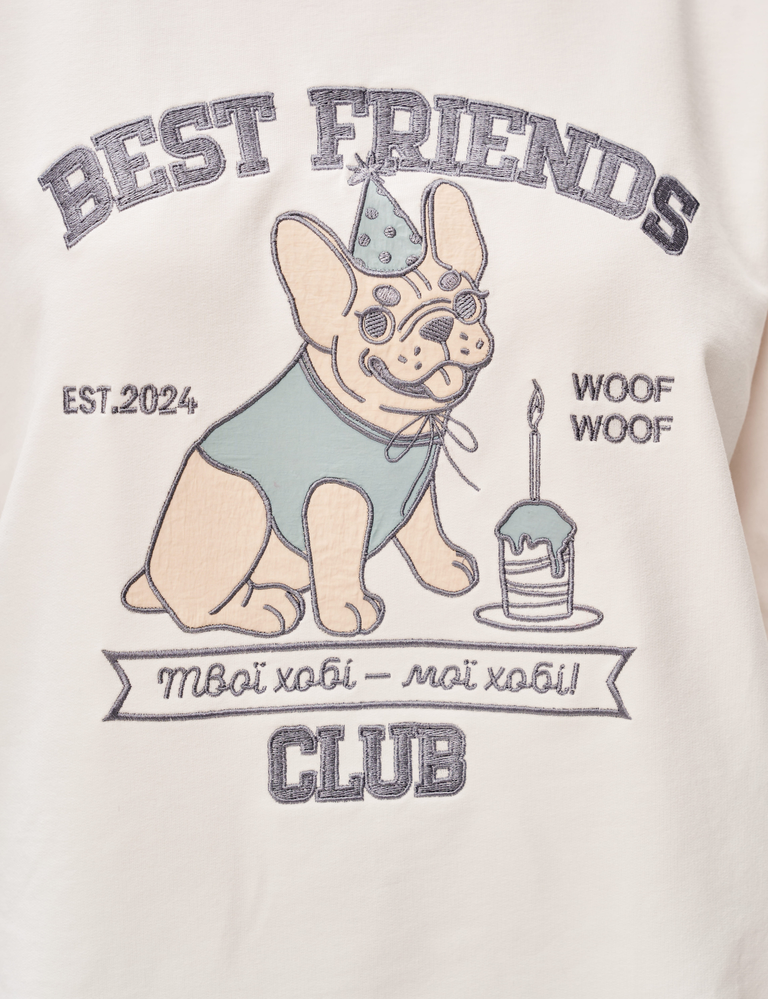 Картинка Футболка з аплікацією "Best Friend's Club" пес cвято