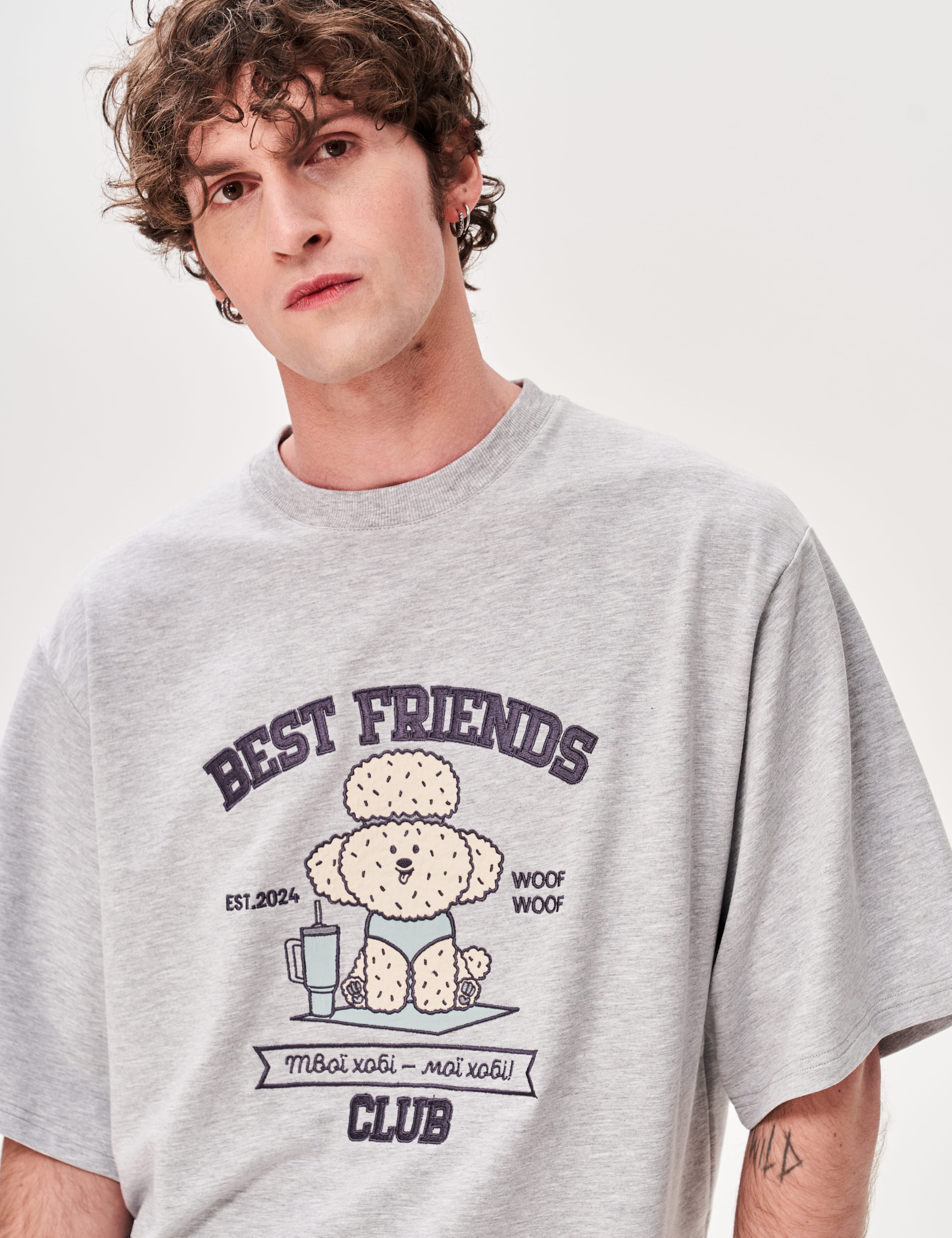 Картинка Футболка з аплікацією "Best Friend's Club"