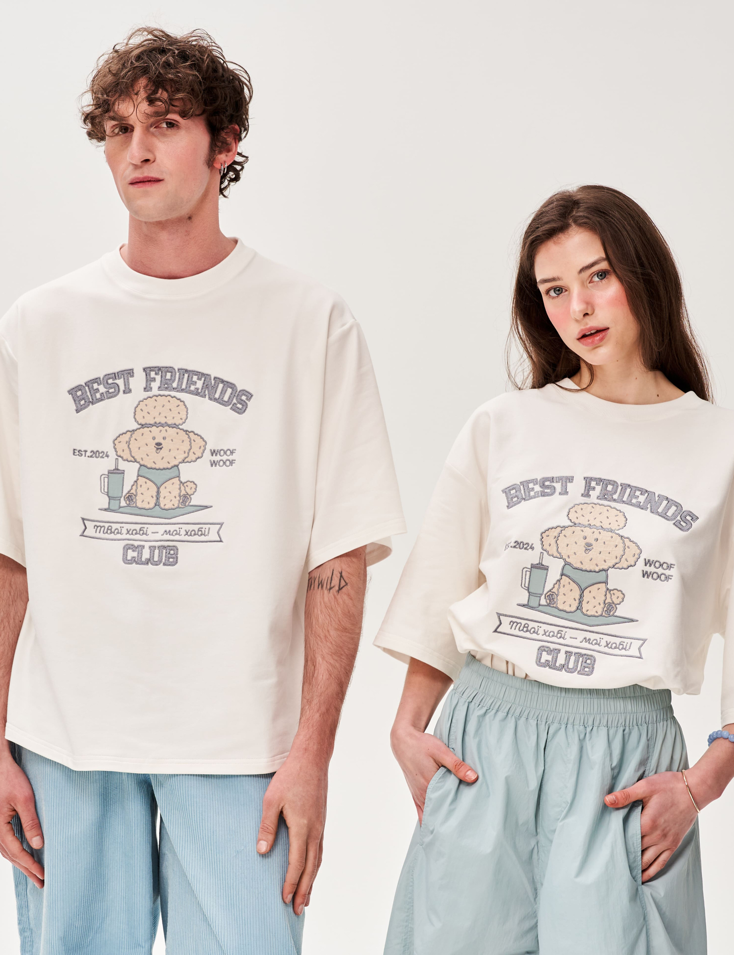 Картинка Футболка з аплікацією "Best Friend's Club" пес батарейка