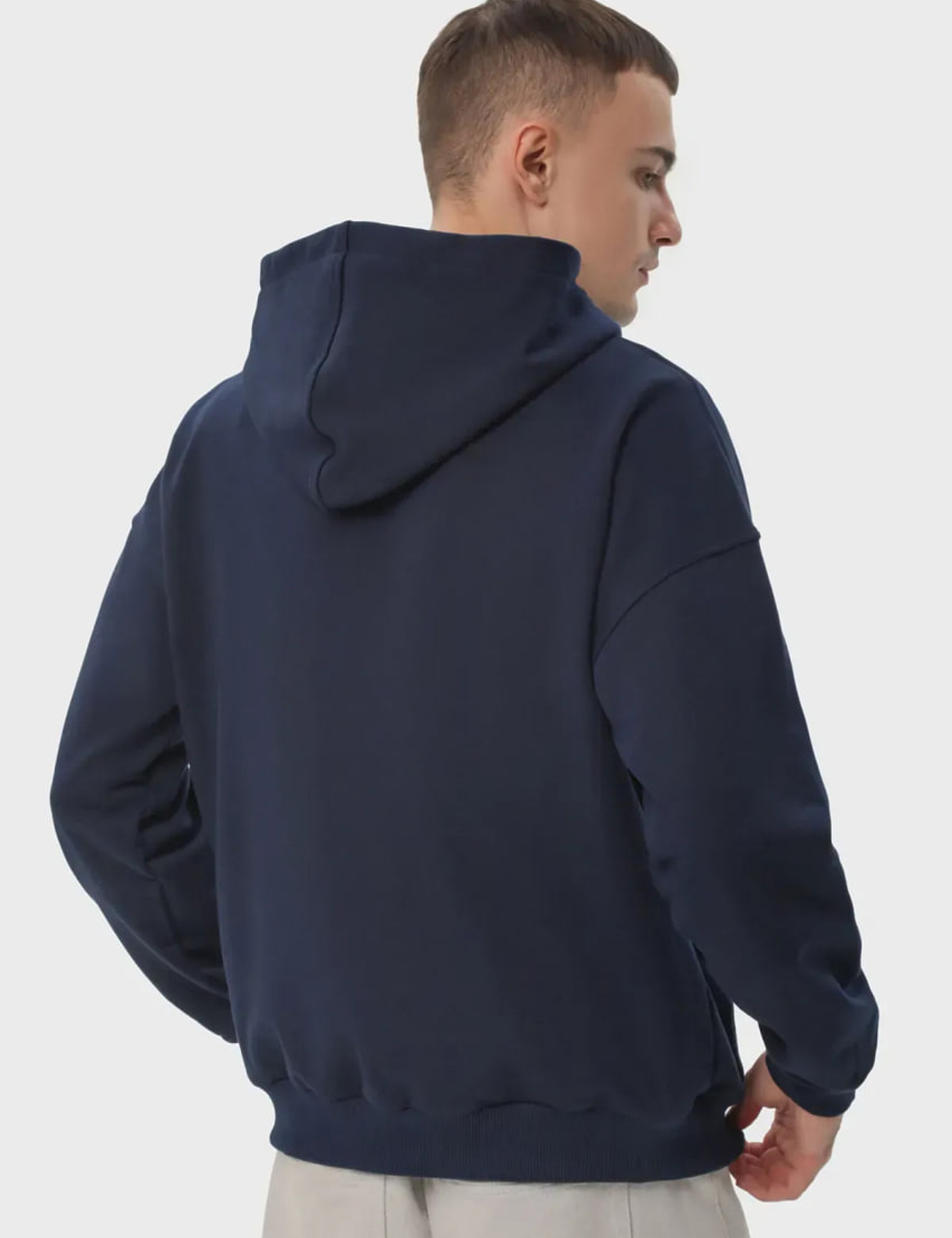 Картинка Худі темно-синє на блискавці з бавовни Ray Premium Loose