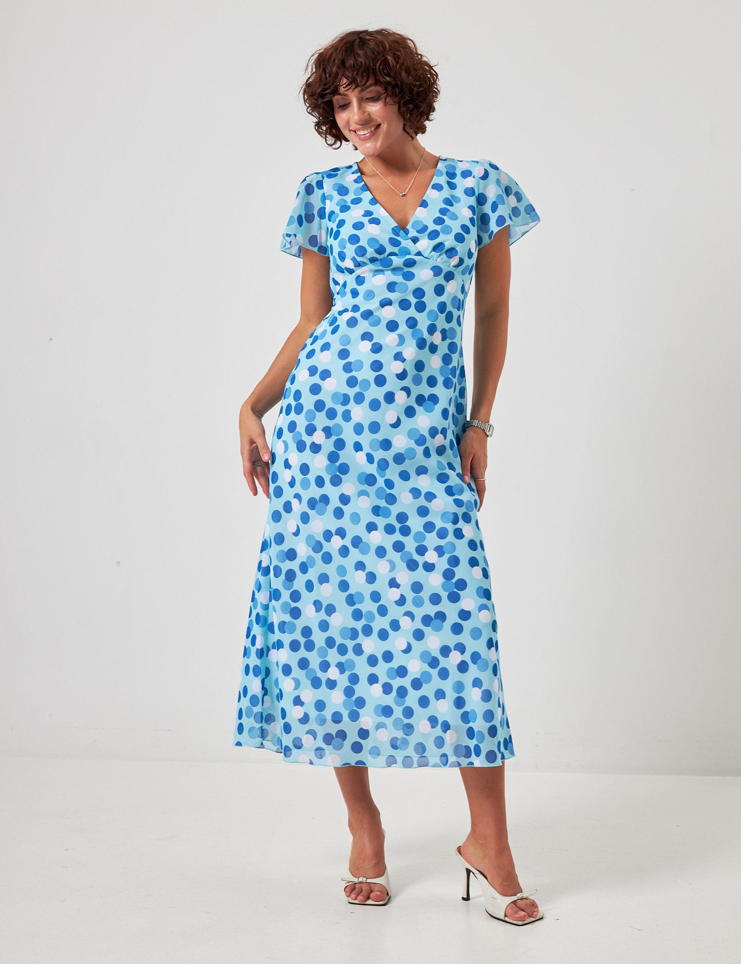 Картинка Сукня міді блакитна