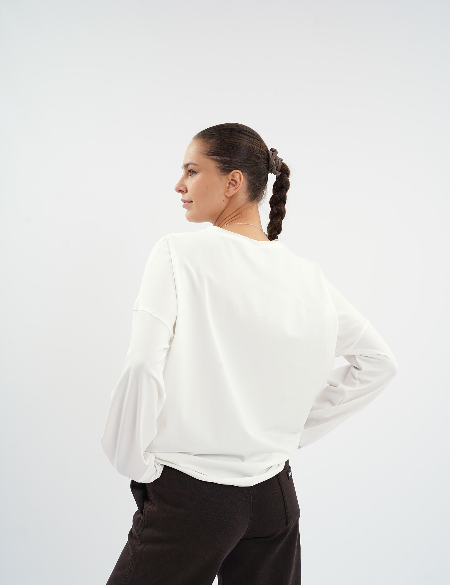 Картинка Лонгслів oversize білий