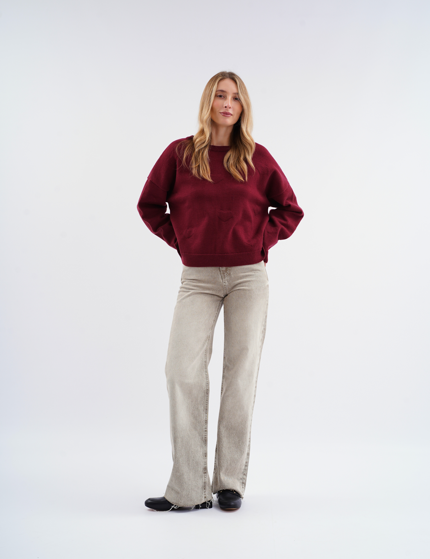 Картинка ДЖИНСИ WIDE LEG БЕЖЕВІ 