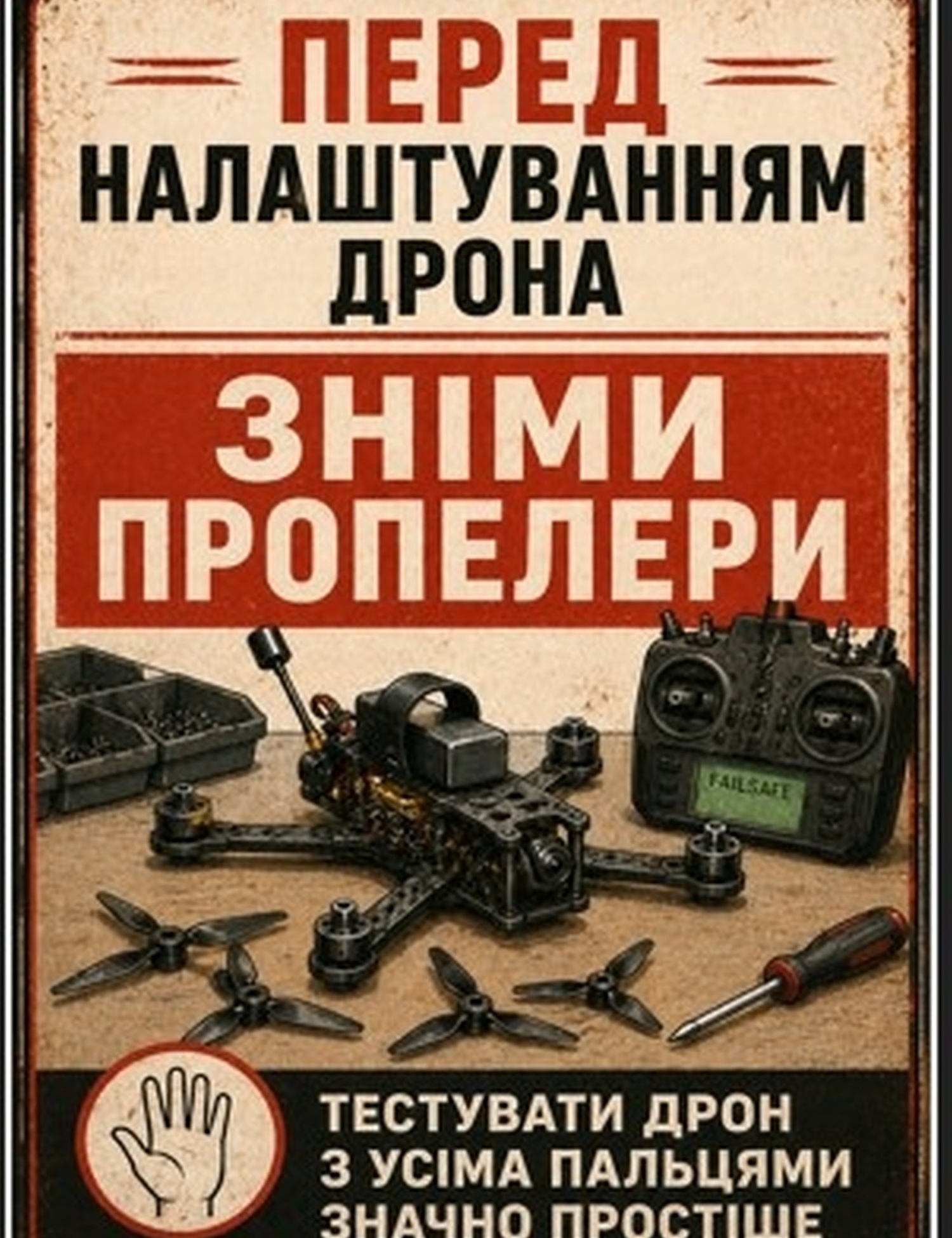 Картинка Постер "Перед налаштуванням дрона"