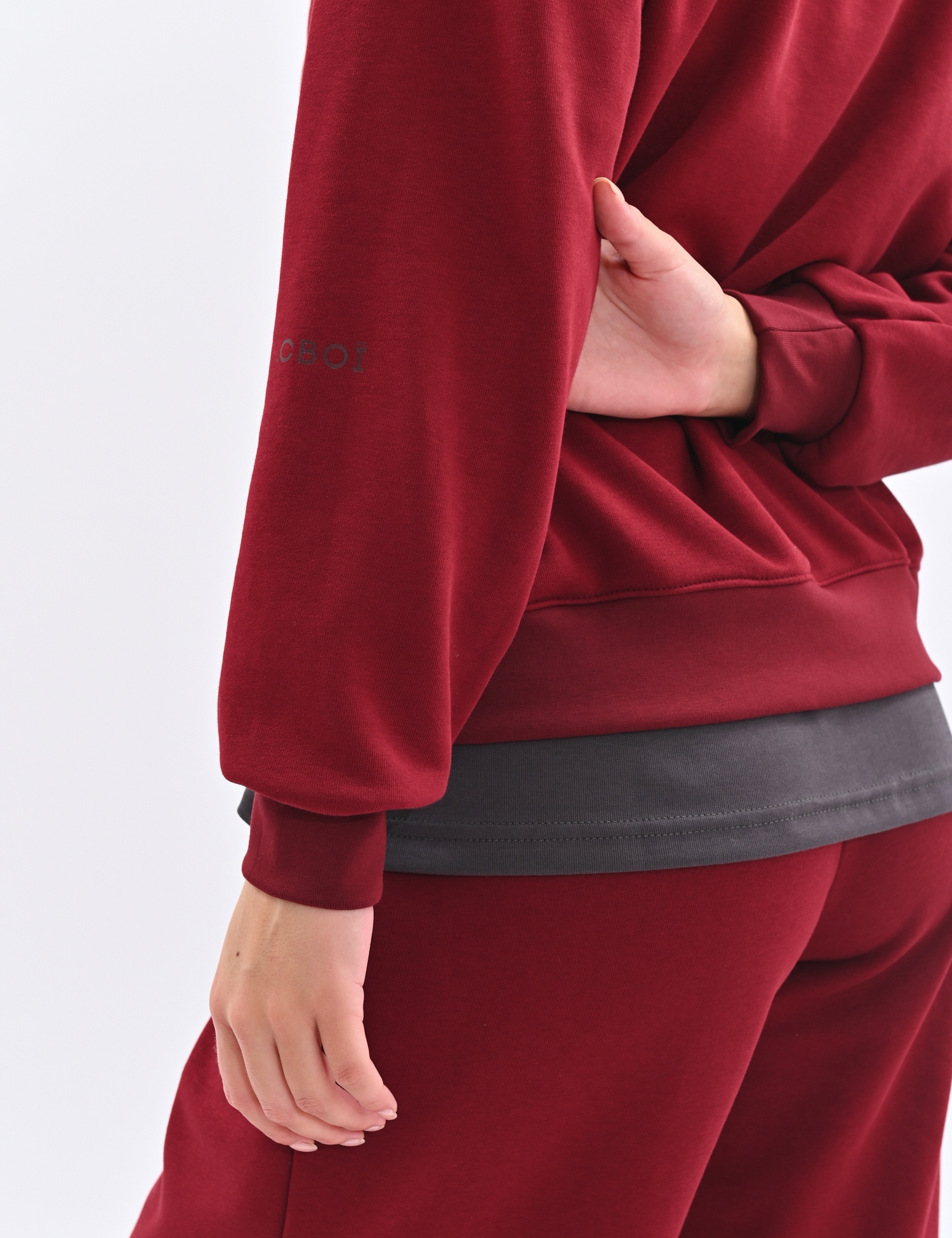 Картинка Світшот oversize бордовий