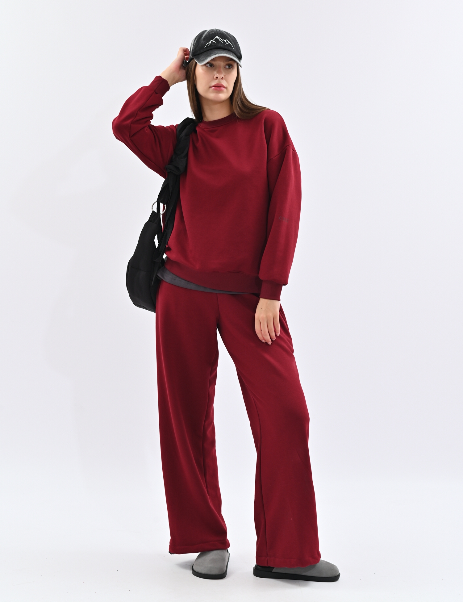 Картинка Світшот oversize бордовий