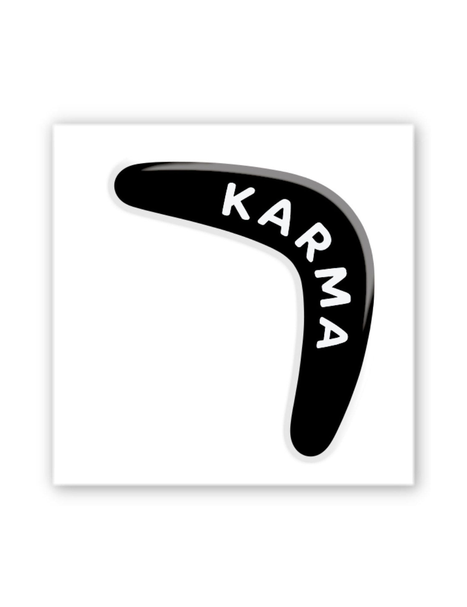 Картинка Чорна 3D-наліпка "KARMA"