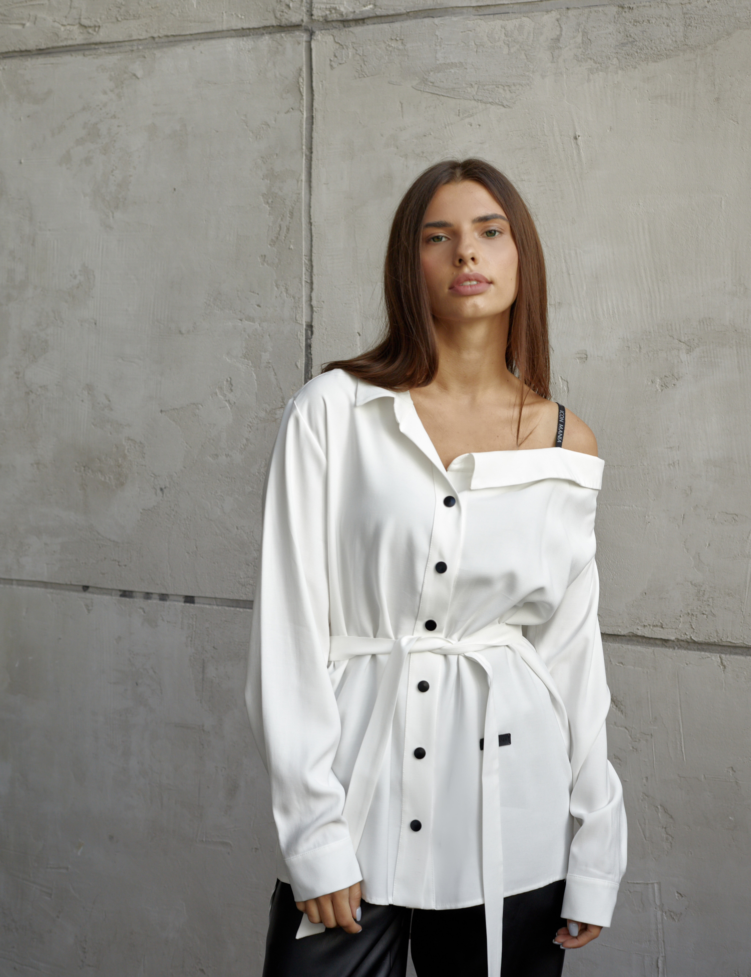 Картинка Сорочка oversize з поясом