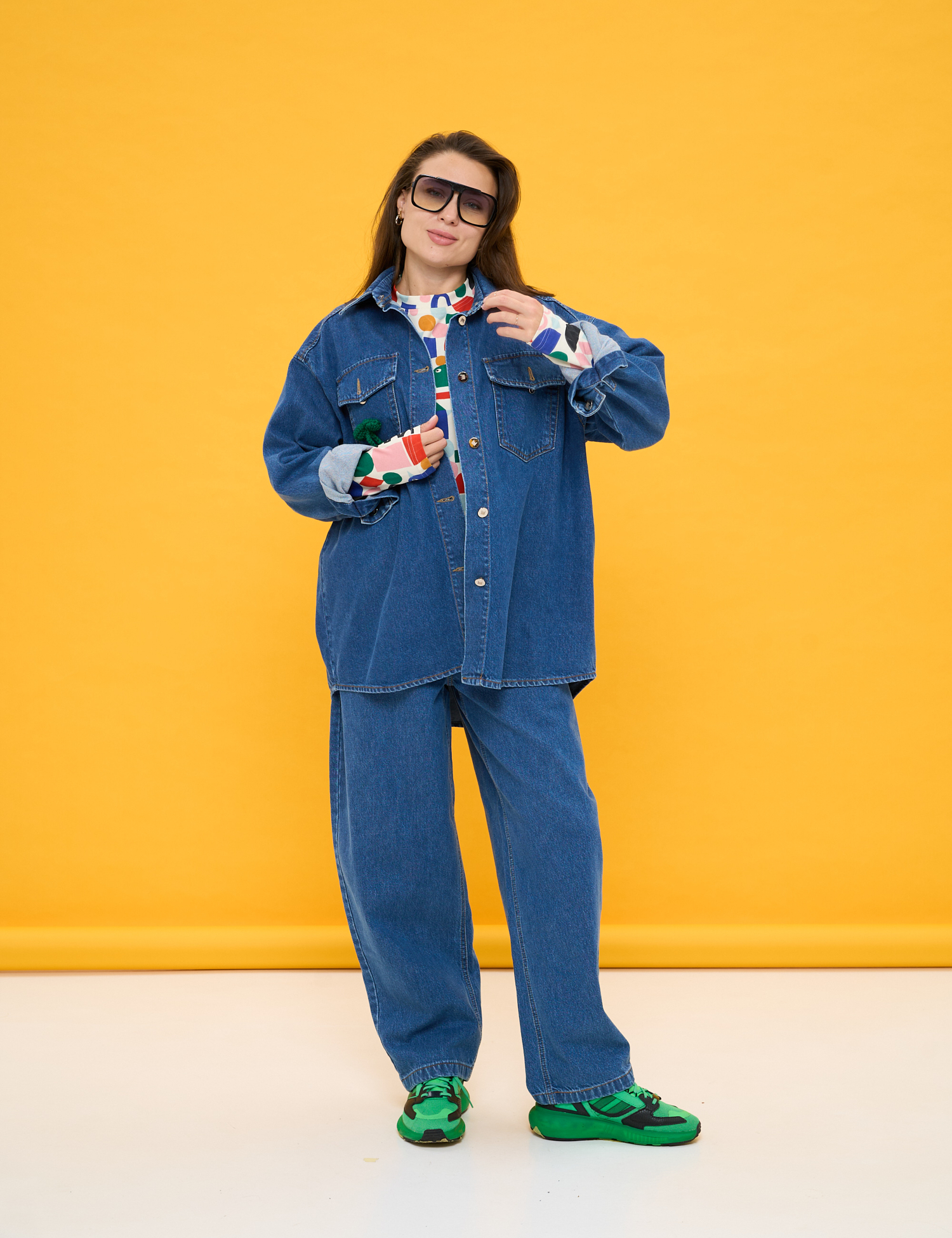 Картинка Джинсова сорочка oversize синя