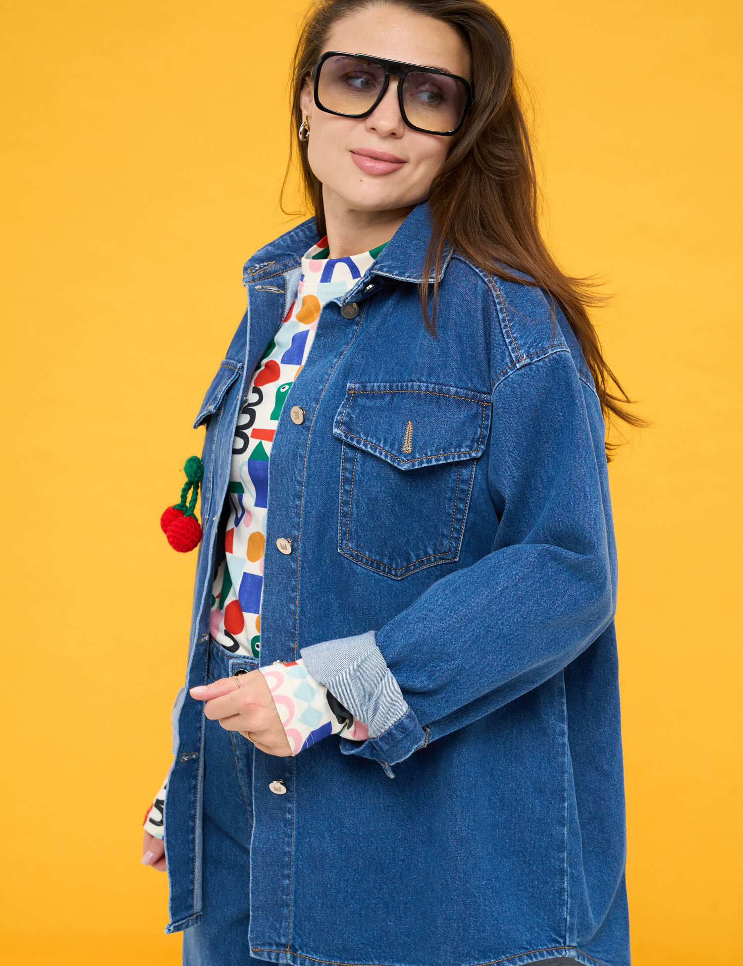 Картинка Джинсова сорочка oversize синя
