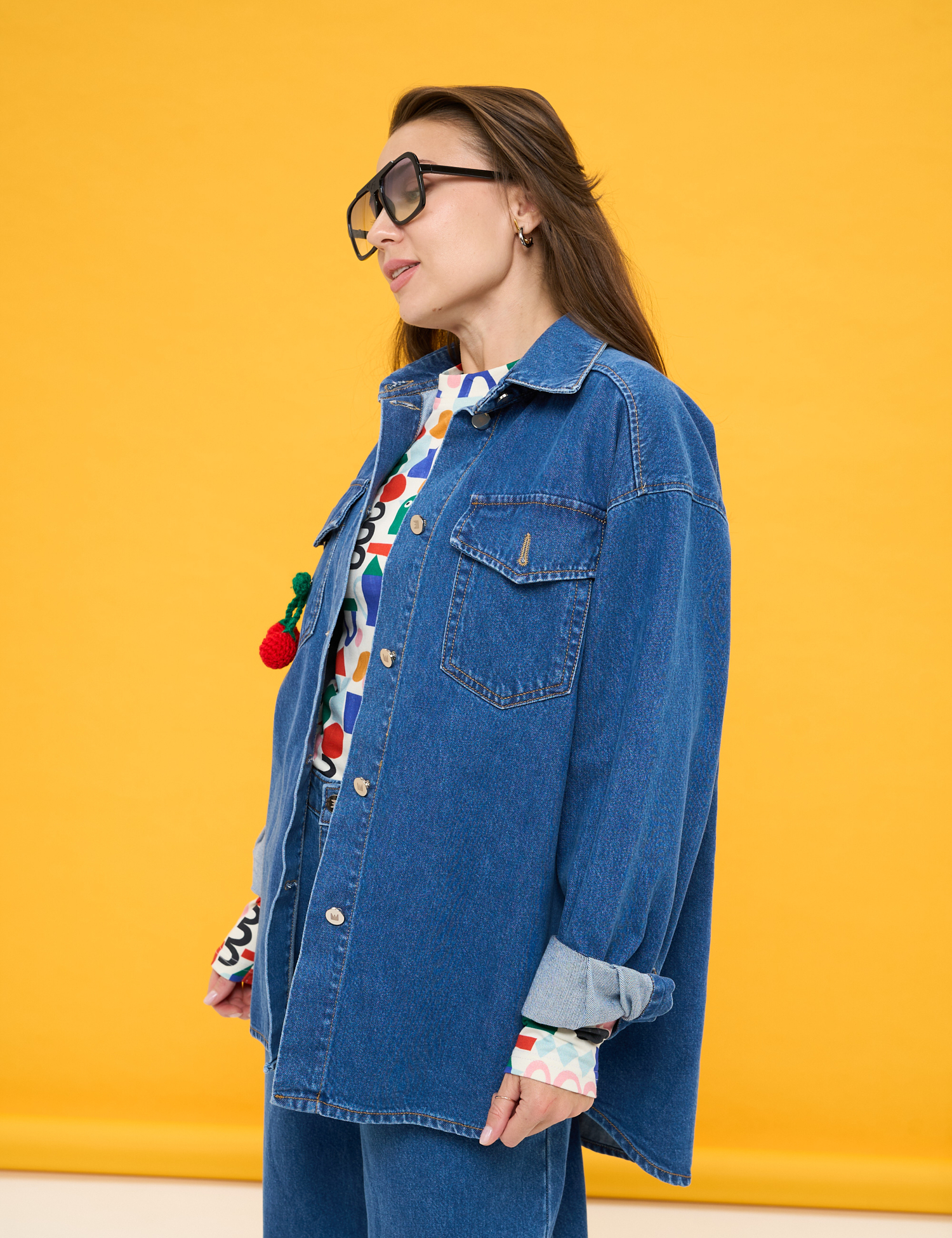 Картинка Джинсова сорочка oversize синя