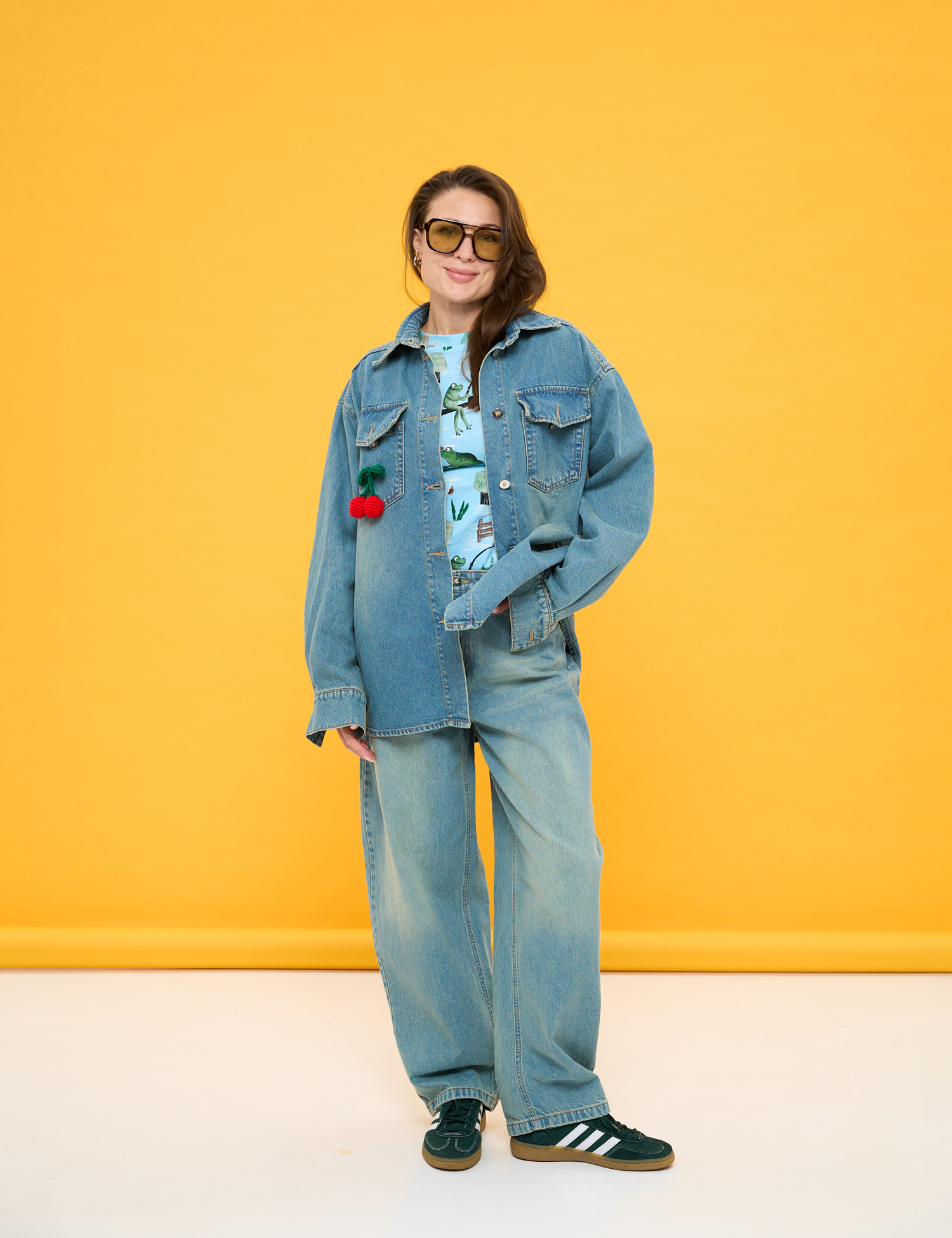 Картинка Джинсова сорочка oversize сіра