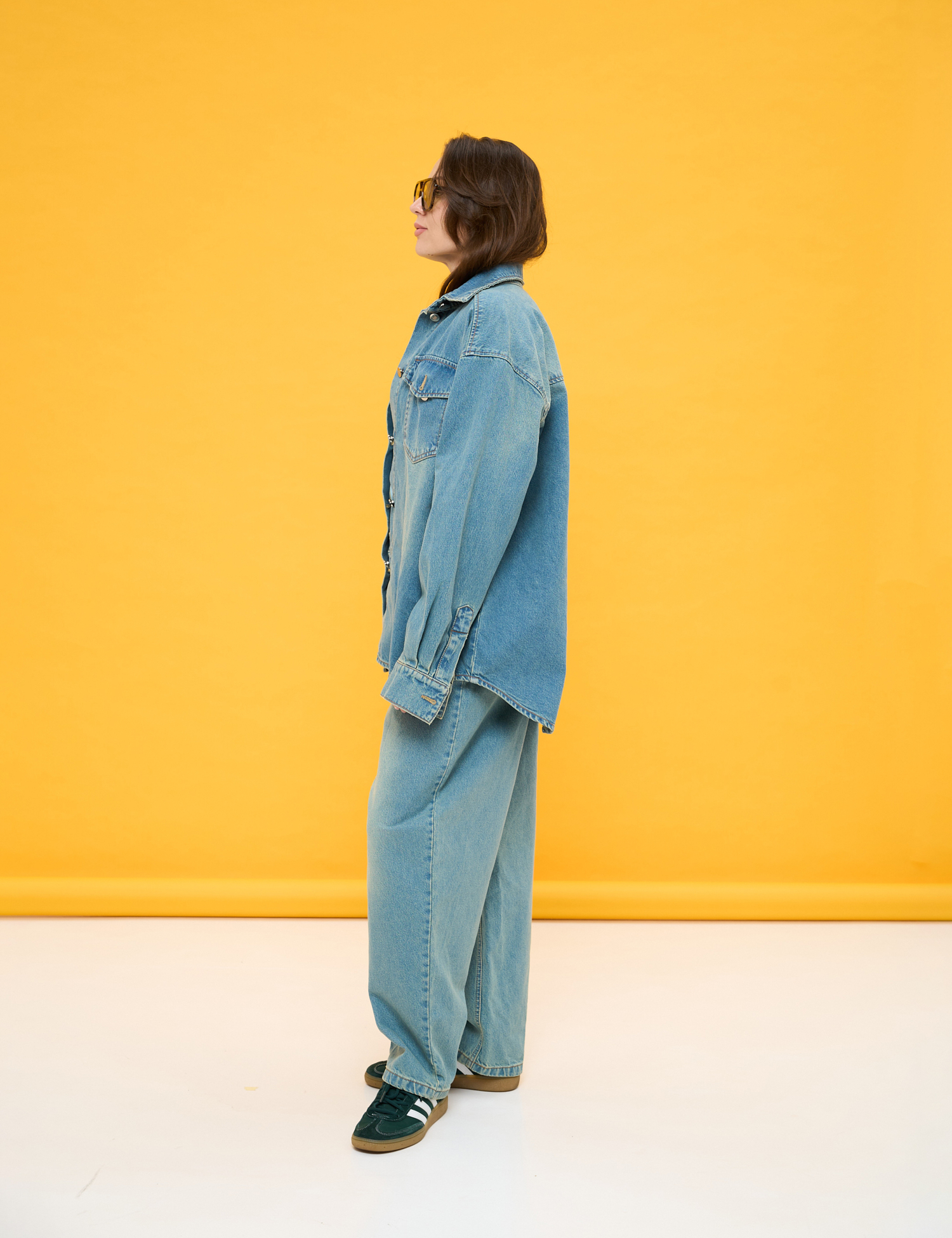 Картинка Джинсова сорочка oversize сіра