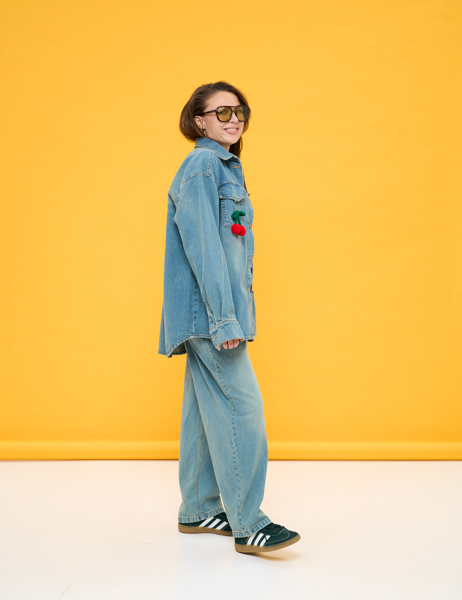 Картинка Джинсова сорочка oversize сіра