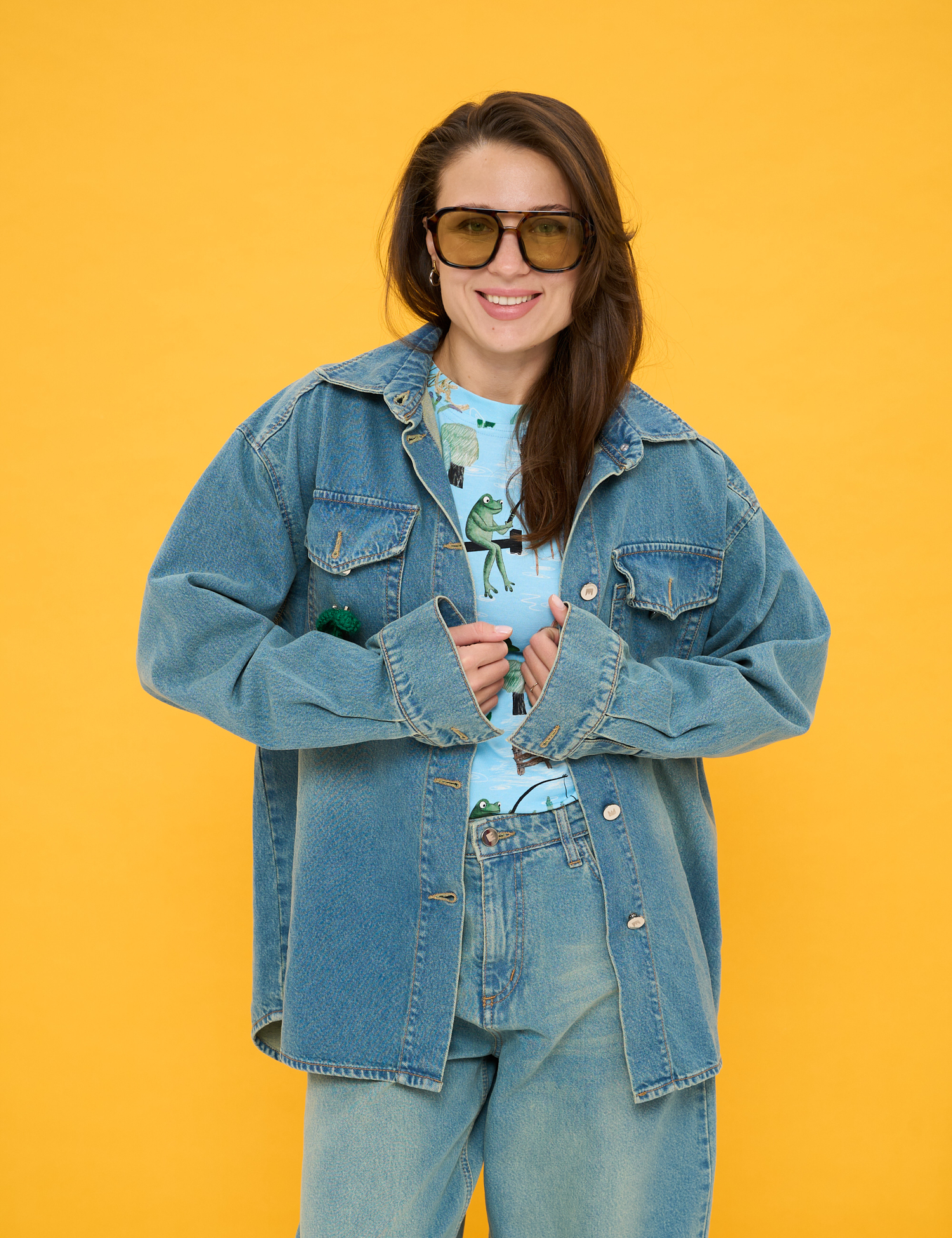 Картинка Джинсова сорочка oversize сіра