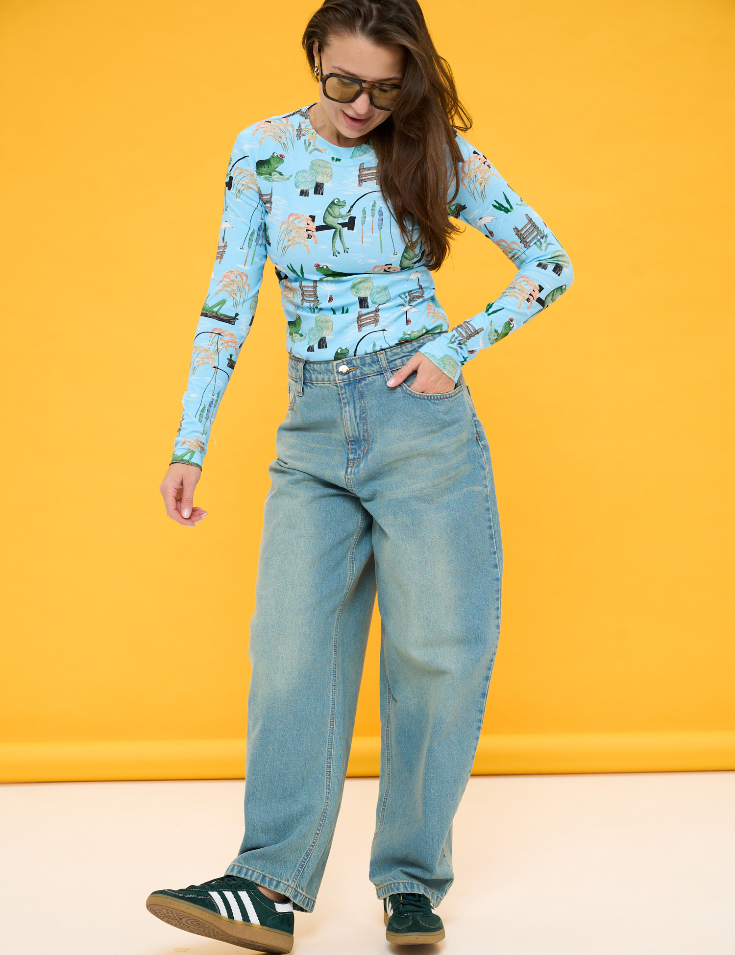Картинка Джинси wide leg сірі