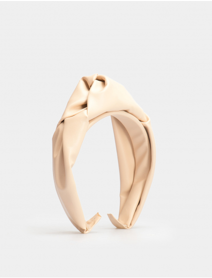 Картинка Бежевий обруч з екошкіри