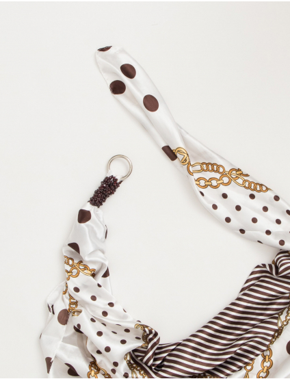 Картинка Бежева хустка в горошок