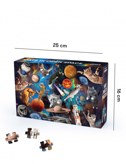 Картинка Пазл "Котики у відкритому космосі"