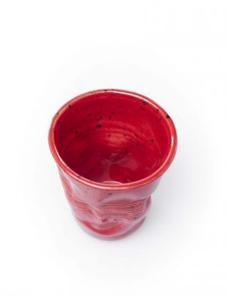 Картинка Склянка керамічна червона 350 мл