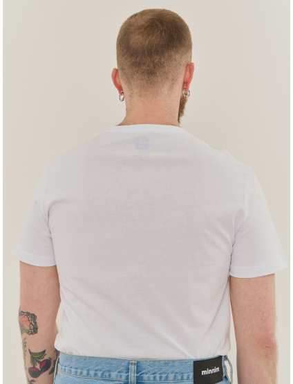 Image Чоловіча біла футболка з принтом