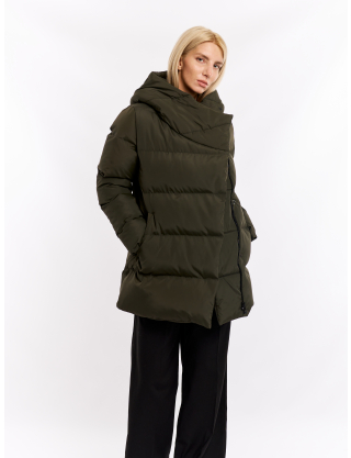 Картинка Темно-зелений пуховик