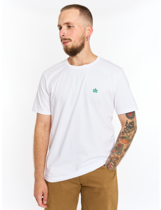 Картинка Біла футболка з зеленим каштаном