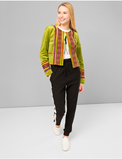 Картинка Жіночий зелений оксамитовий сердак