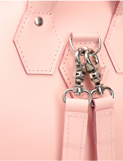 Картинка Жіночий рожевий шкіряний рюкзак