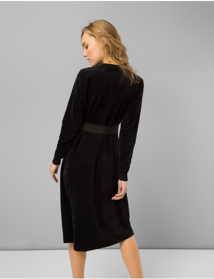 Картинка Жіноча чорна оксамитова сукня