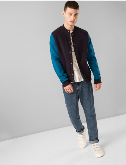 Картинка Чоловічий темно-синій бомбер