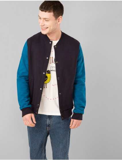 Картинка Чоловічий темно-синій бомбер