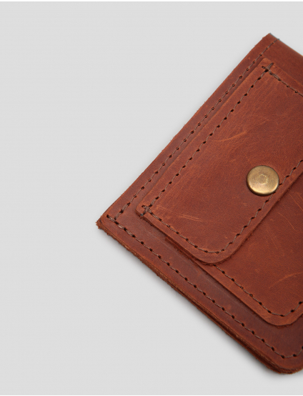 Картинка Жіночий помаранчевий шкіряний гаманець