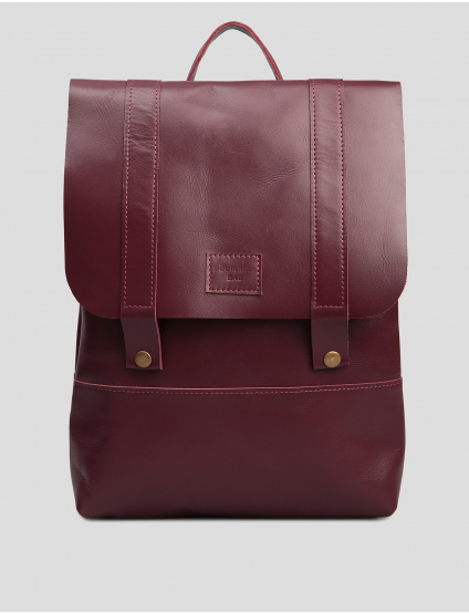 Картинка Бордовий шкіряний рюкзак
